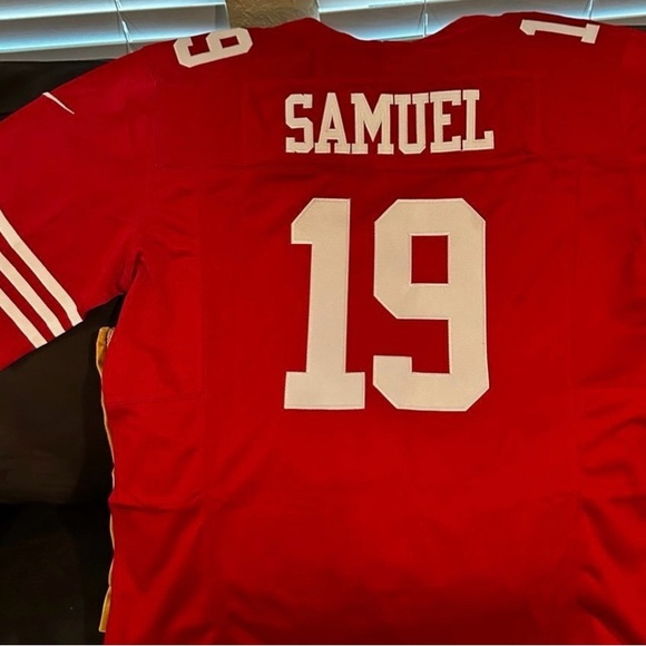 NWT UNISEX SMALL DEEBO SAMUEL NIKE NFL RED & WHITE JERSEY #19 - Picture 2 of 10